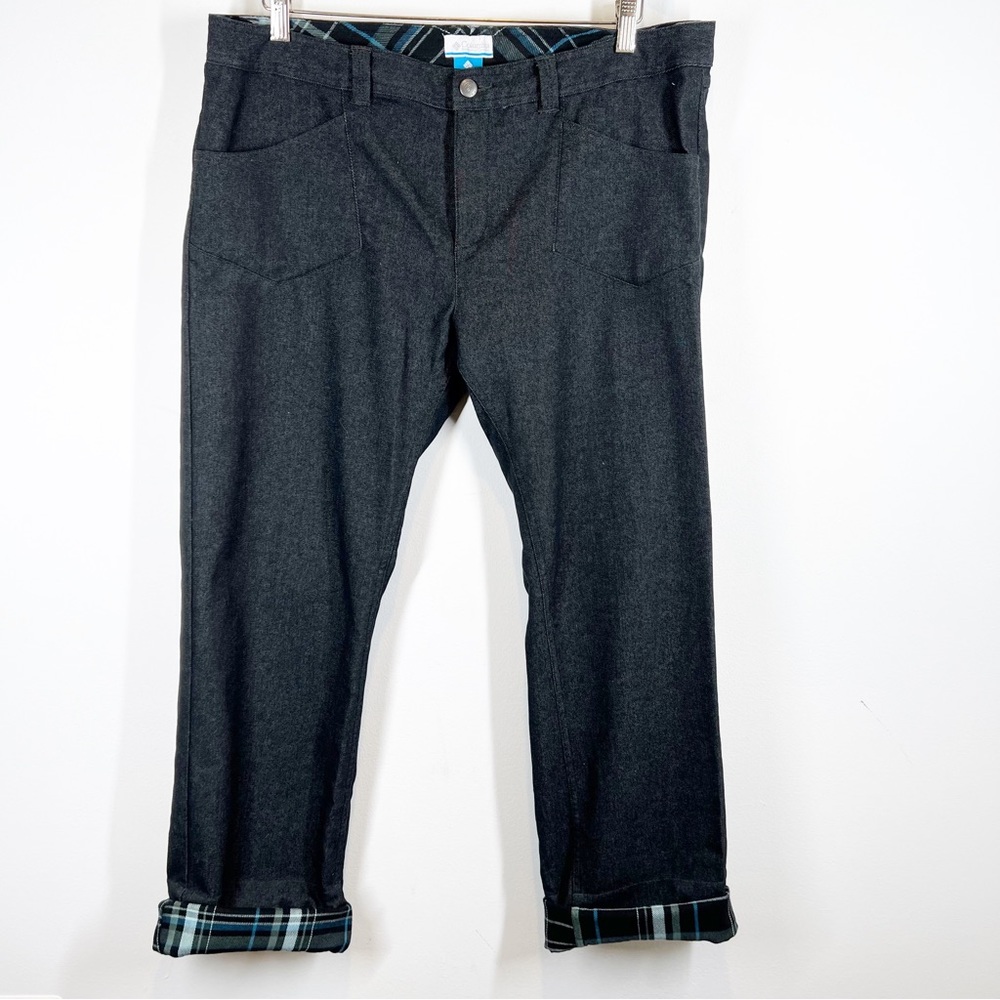 Columbia Plaid Flannel Cuff Jeans